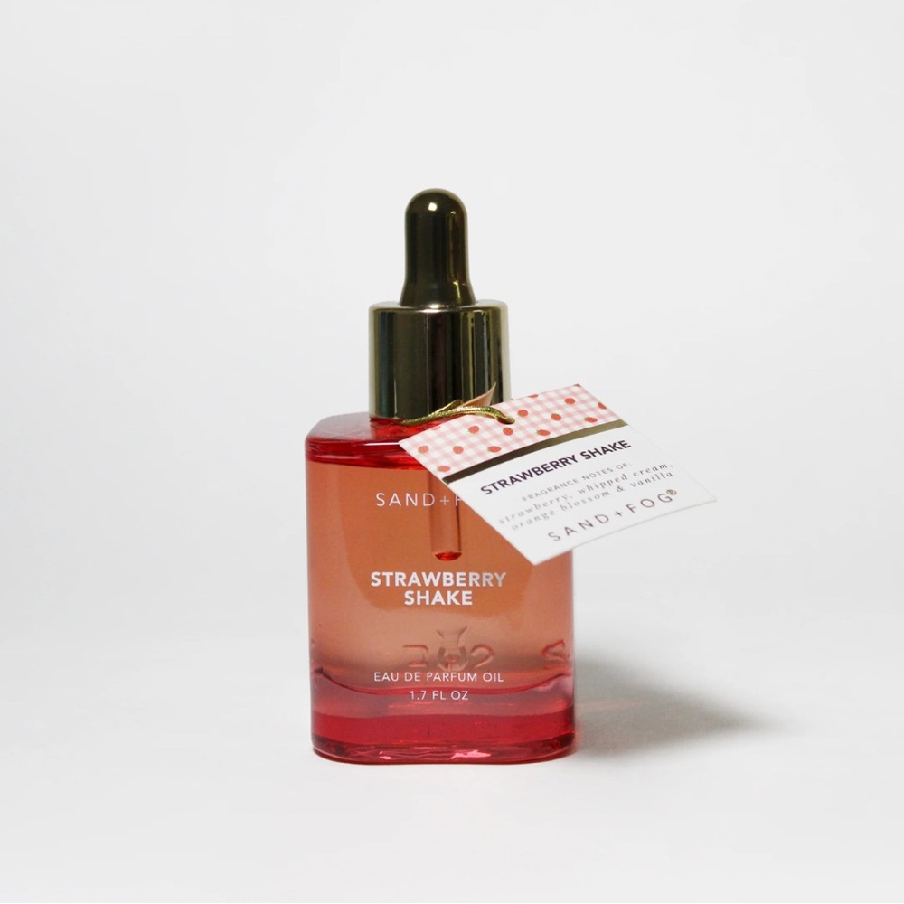Sand + Fog Strawberry Shake Perfume Oil Dropper- fruity, creamy, sweet, smooth
